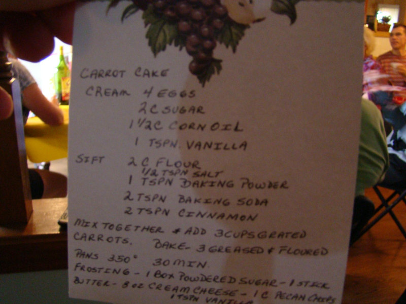 Mary's Carrot Cake Recipe